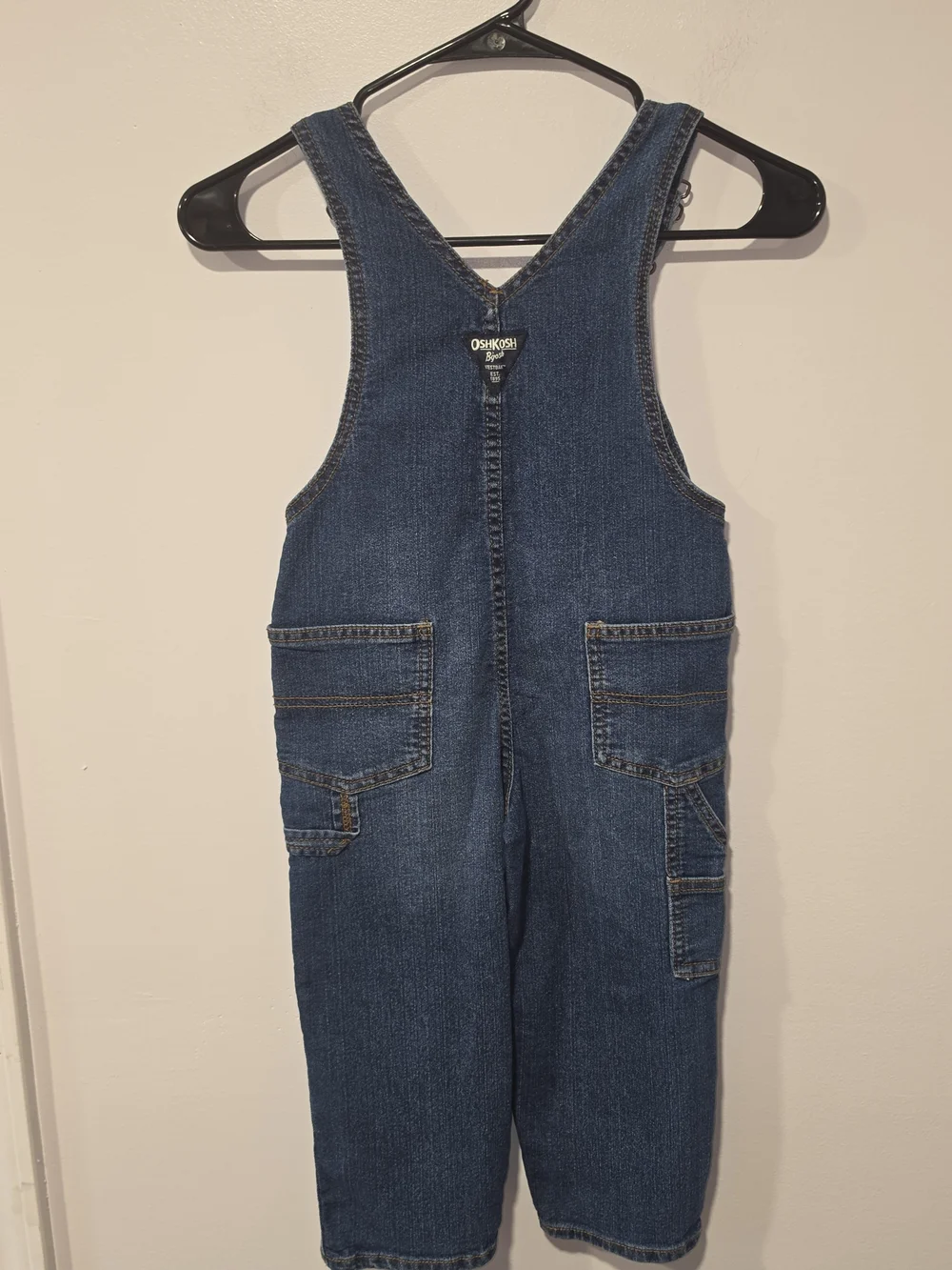 OshKosh B'gosh Classic Dark Wash Denim Overalls Kids Size 4T